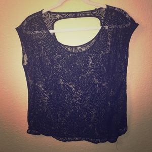 Express lace top with open back!
